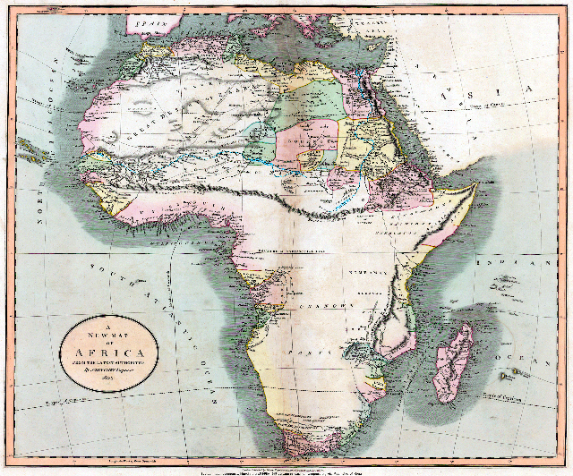 Map of Africa, 1805, and the fabled "Mountains of Kong"(R1)  Soar