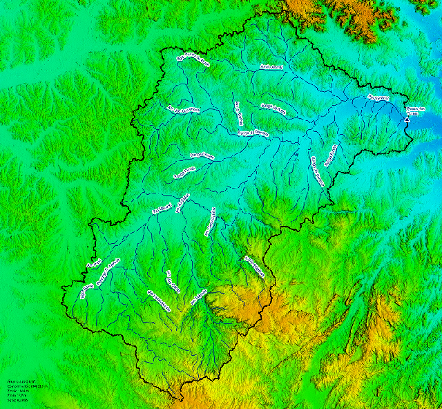 Stream basin of a stream gage location | Soar