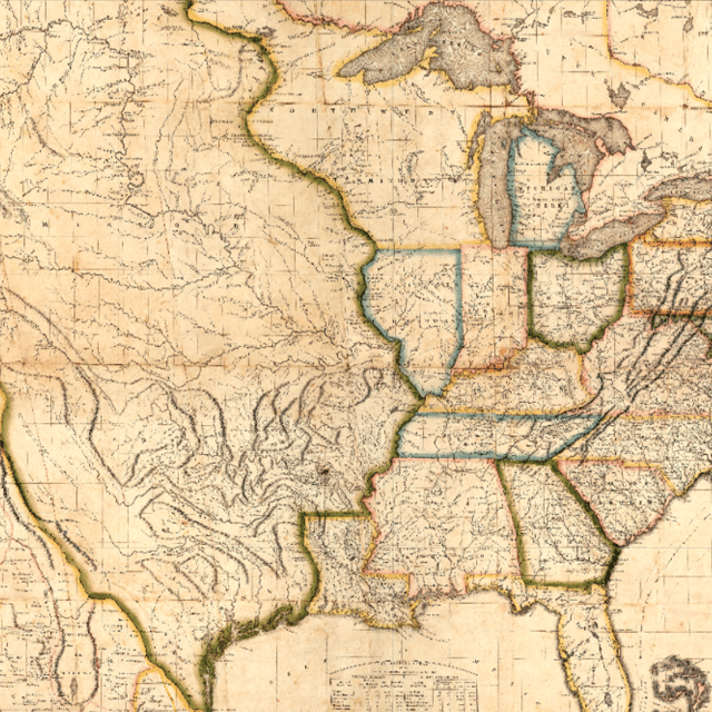 Historical Map of the United States of America - 1816 | Soar