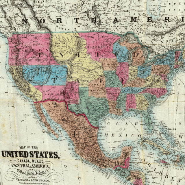 Historical Map of the United States - 1851 | Soar