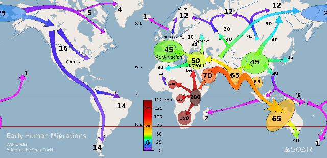 human migrations out of africa