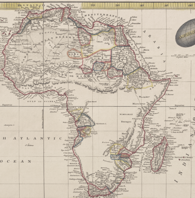 Historical Map of Africa - 1825 | Soar