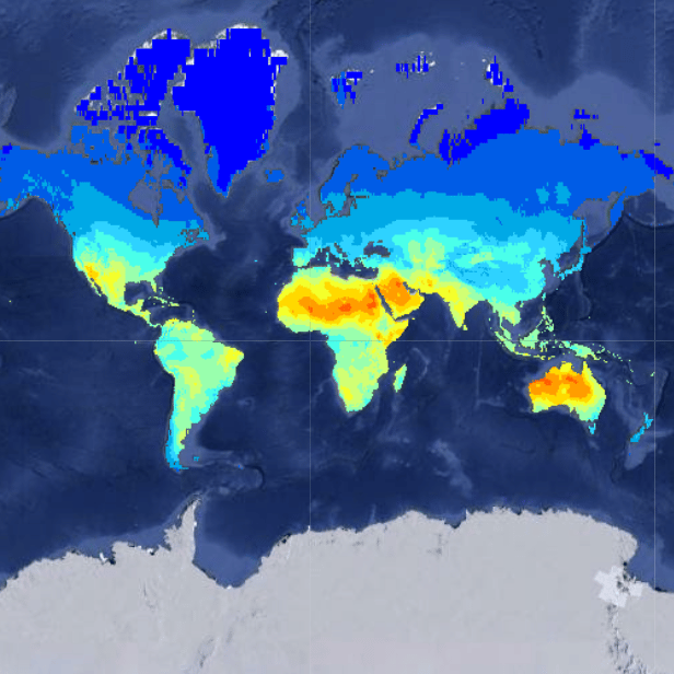 World Map of Evaporation Levels | Soar