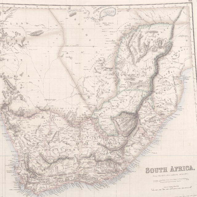 Historical Map of Southern Africa - 1872 | Soar