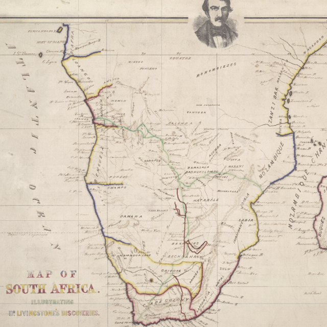 Historical Map of South Africa - 1858 | Soar