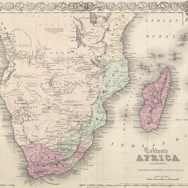 Historical Map of South Africa - 1855 | Soar