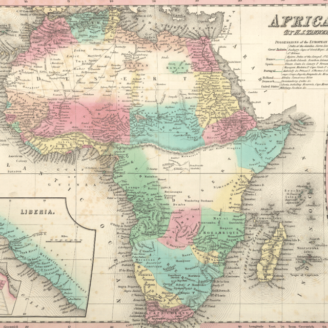 Historical Map of Africa - 1834 | Soar