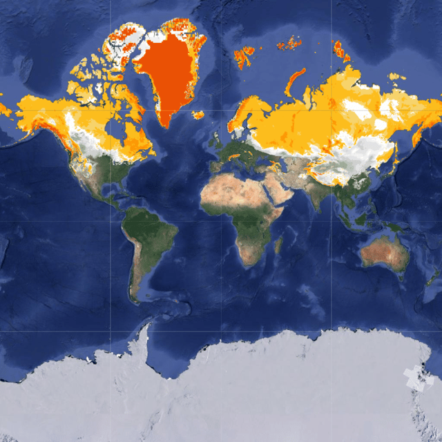 World Wide Daily Snow and Ice Cover Map