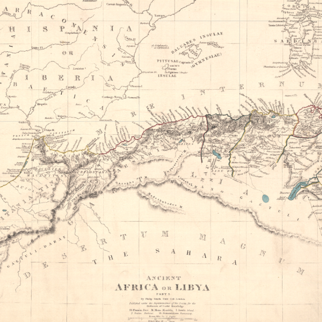 Historical Map of Northern Africa & Southern Europe - 1840 | Soar