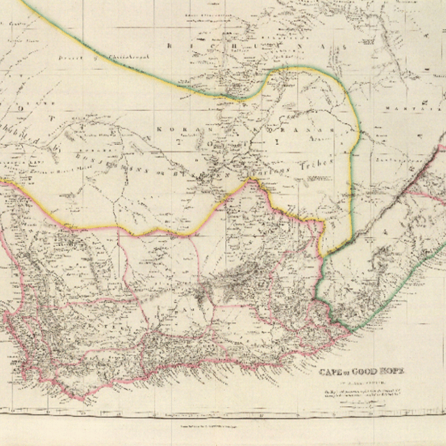 Map Of The Southern Africa - 1842 