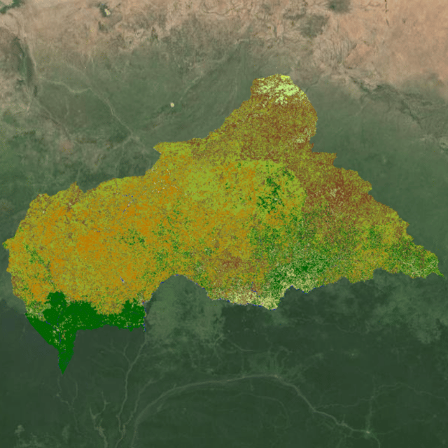 Land Cover Map Of Central African Republic Soar